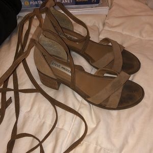 Brown suede lace up STEVE MADDEN sandals